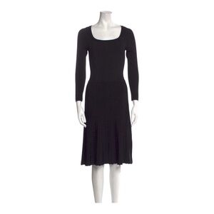 Tory Burch Classic Black Long Sleeve Midi Dress Small